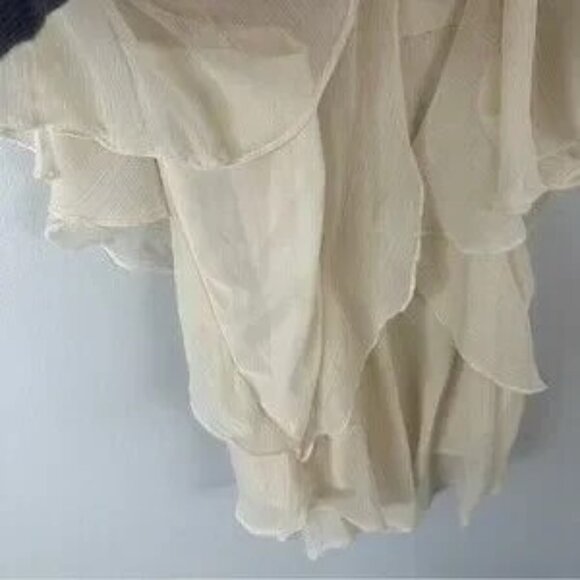 Mudd Cream Lace Prairie Blouse Size Medium Cottagecore Cute Pretty Chic - Picture 10 of 13